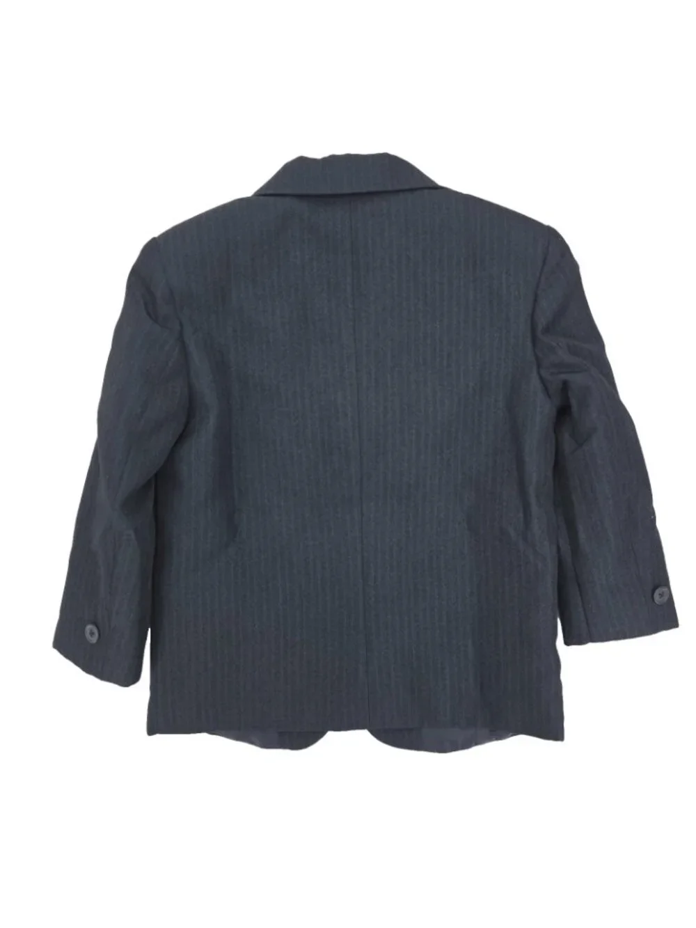 Van Heusen Suit Jacket Toddler Boys 4T Navy Blue Pinstriped 3 Buttons Formal